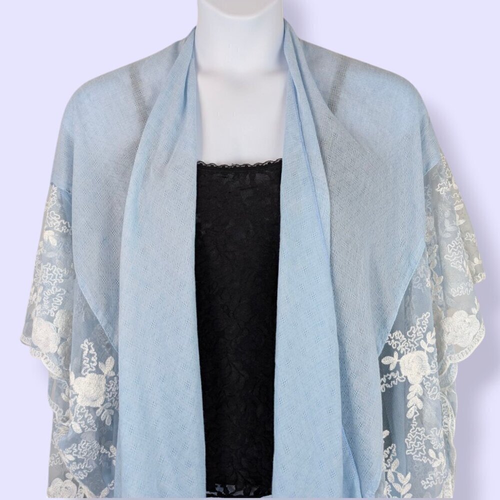 Cherie Bliss Blue Woven Cover-Up - Picture 4 of 9